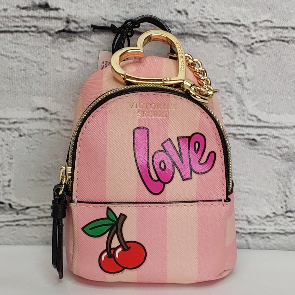 VICTORIA'S SECRET MICRO GRAFFITI BAG KEYCHAIN HEART CHARM LIMITED-EDITION - Picture 16 of 16
